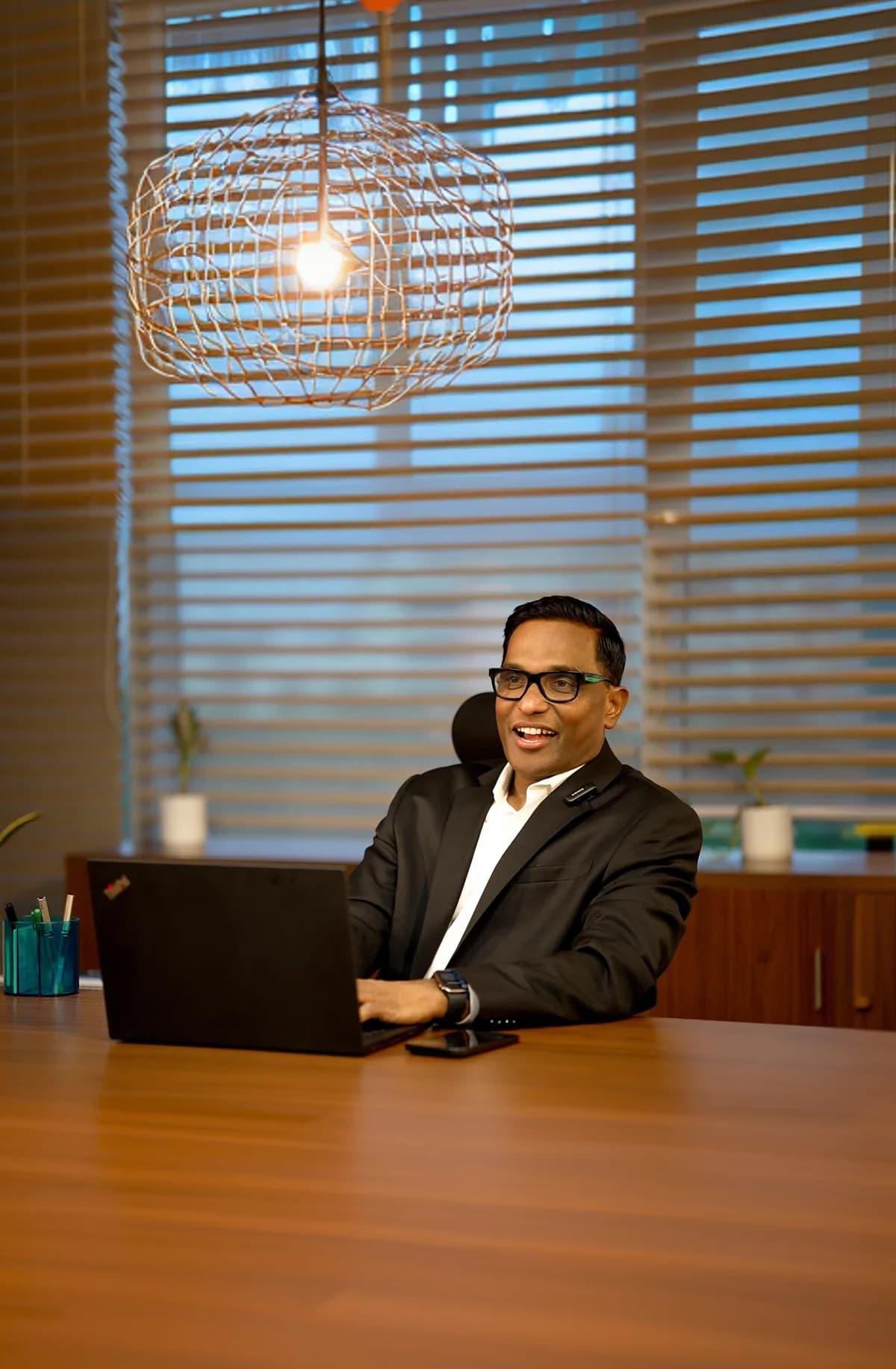 Editorial portrait of V.V. Shetty